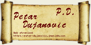 Petar Dujanović vizit kartica